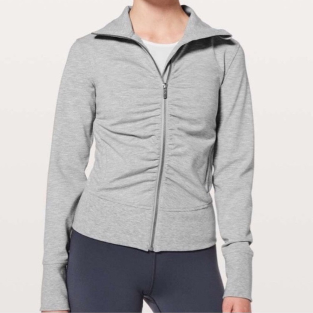Lululemon Athletica Light Gray Zip-Up Jacket